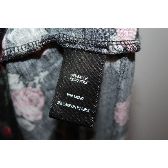 Torrid Floral Mini Super Soft Skater Dress Black Red Plus Size 4 4X H14738 - Picture 9 of 13